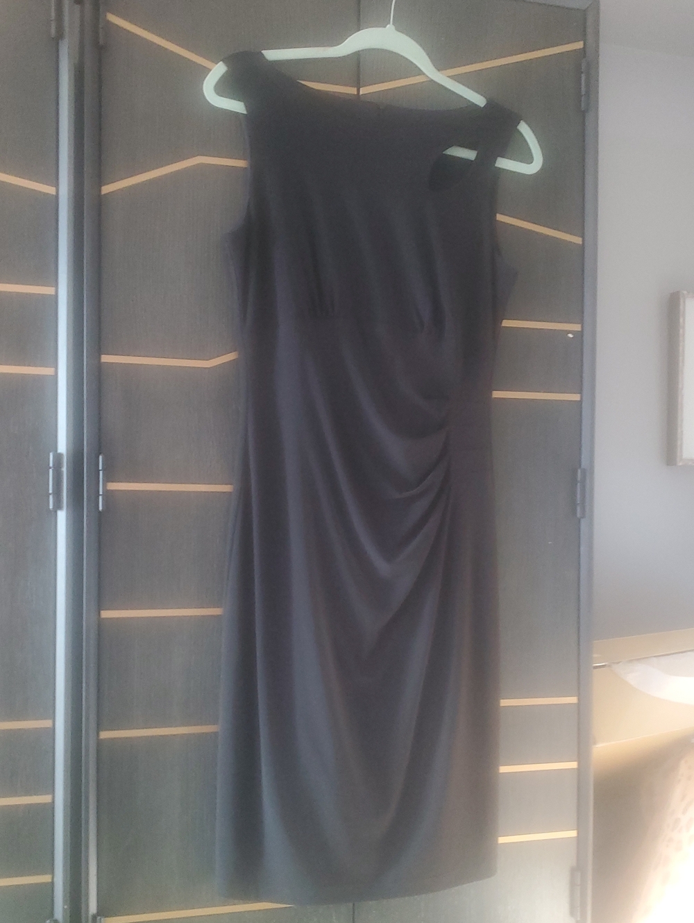 Frank Lyman Design Black Draped Dress